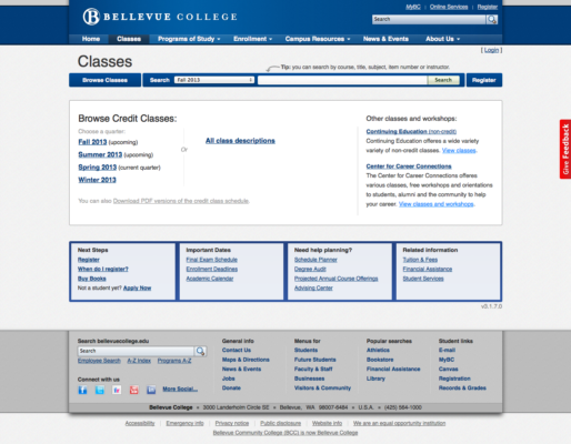 Classes home